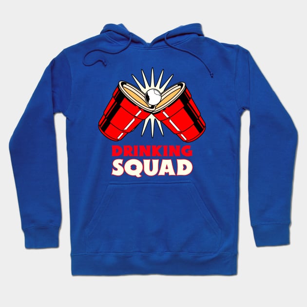 Drinking Squad House Party Beer Pong Hoodie by Tip Top Tee's